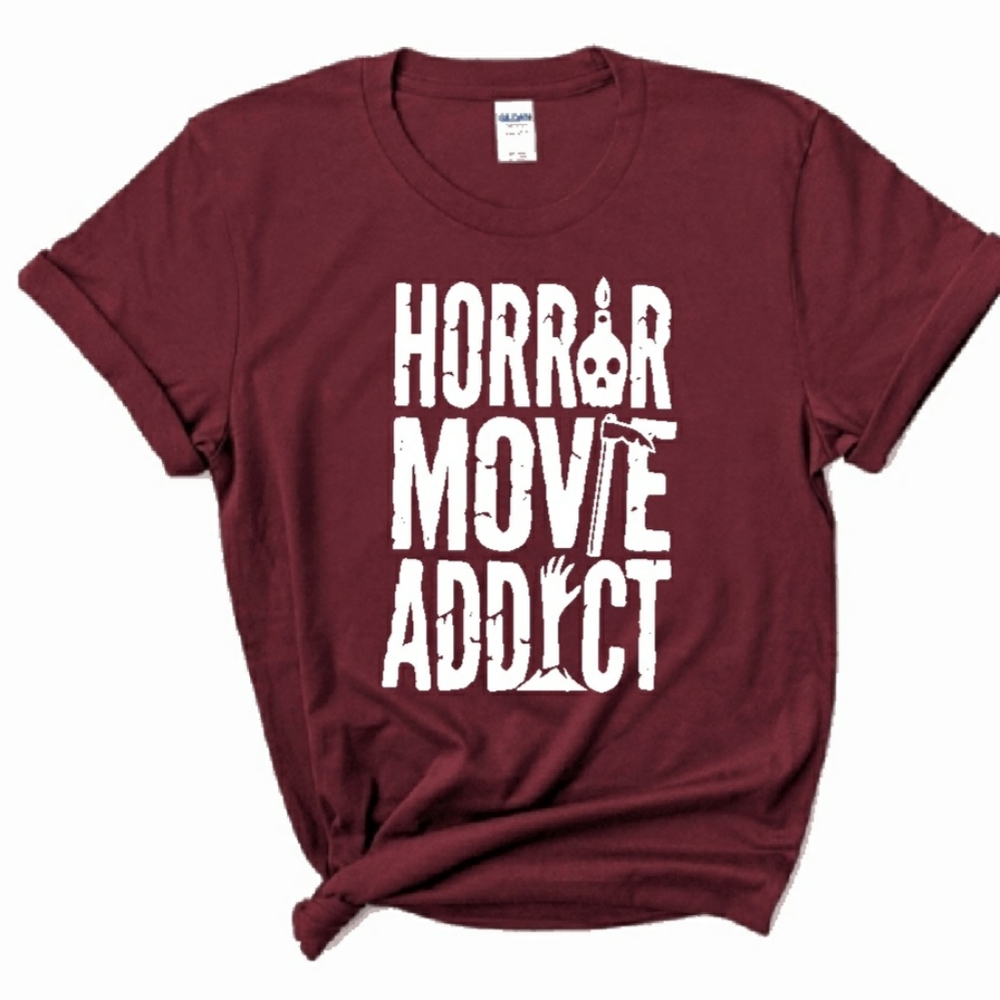 Horror movie addict tee 💀